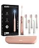 AGARO COSMIC PLUS Sonic Electric Tooth Brush for Adults with 5 Modes 5 Brush Heads 1 Interdental Head Carry Case & Rechargeable with 4 Hours Charge Lasting Up to 25 Days Power Toothbrush - Rosegold