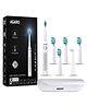 AGARO COSMIC PLUS Sonic Electric Tooth Brush for Adults with 5 Modes 5 Brush Heads 1 Interdental Head Carry Case & Rechargeable with 4 Hours Charge Lasting Up to 25 Days Power Toothbrush - White