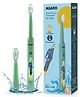 AGARO REX Lite Sonic Electric Kids Toothbrush with 3 Brushing Modes, 19000 Strokes per minute, Dupont Soft Nylon Bristles, Rechargeable Battery, Power Tooth Brush, Replaceable - Green