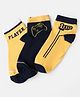 Pine Kids Knit Ankle Length Socks with Text Design Pack of 3 (Color May Vary)