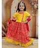 KID1 Half Sleeves Patola Printed Coordinating Choli & Lehenga Set - Yellow