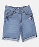 SpyBy Denim Solid  Shorts - Blue Color
