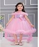 Ministitch Net Off Shoulder Sequin Embellished Bodice High Low Party Dress - Baby Pink