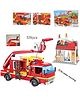 Sanjary Fire Rescue Sprinkler with a Gas Station Firefighter Building Blocks Set 328 Pcs -Color & Design May Vary