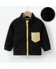 Kookie Kids Full Sleeves Sweatjacket with Pocket - Black