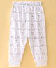 Ollypop Sinker Knit Full Length Lounge Pant Puppy Print - White