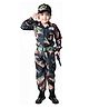 Sarvda Full Sleeves Camouflage Printed Indian Army Costume Set - Dark Green & Beige