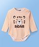 Doodle Poodle 100% Cotton Knit Full Sleeves Onesie Roar Print- White & Orange