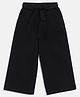 Campana 100% Cotton Solid Culottes Trousers with Belt - Black
