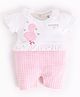 BABY GO Cotton Half Sleeves Duck  Detailed  Romper - Pink