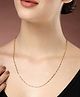 NVR Women Gold-Plated Minimal Chain - Gold