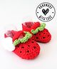Woonie Crochet  Watermelon Booties- Red