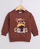 BUMZEE Cotton Looper Full Sleeves Bear Printed Sweatshirt - Brown