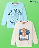 Honeyhap Disney Terry Knit Full Sleeves Sweatshirts with Lion King Graphics Pack of 2 - Blue & White