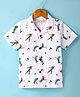 JASH KIDS Cotton Knit Half Sleeves Sports Theme Printed Shirt - White