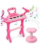 Toysire Disney Princess Piano keyboard toy with stand, Sitting Stool Bench recording and mic, electronic piano keyboard multi-function portable piano keyboard
