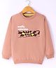 Doreme Terry Knit Full Sleeves Sweatshirt With Text Print - Baby Pink