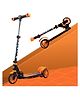 Kidsmate Razor Kick Scooter for Kids | Wide Board & 4 Adjustable Height Levels | Foldable Design with Rear Brakes & PVC Wheels | Ideal for Children Aged 3+ | Black/Orange