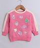 BUMZEE Cotton Looper Full Sleeves Cactus & Heart Patch Embellished Sweatshirt - Pink