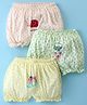Revvo Junior Single Jersey Bugs & Stars Printed Bloomers Pack of 3 - Green Yellow & White