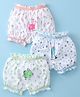 Revvo Junior Single Jersey Sea Horse & Kitty Printed Bloomers Pack of 3 - Light Green Pink & Blue