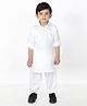 BAD BOYS Full Sleeves Solid Kurta With Pyjama Set - White
