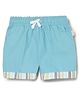 Milou Cotton Solid Folded Hem Design Shorts - Teal