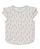 Milou Cotton Cap Sleeves Duck Printed Top - Grey
