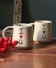 WEAVING HOMES Heart You - Mug - Set of 2 White