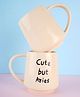 WEAVING HOMES Cute But Aries Mug - Set of 2 White