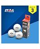 STAG ICONIC High Performance 1 Star Table Tennis (T.T) Balls| Advanced 40+mm Ping Pong Balls for Training, Tournaments and Recreational Play| Durable for Indoor/Outdoor Game - Pack of 3 (White)