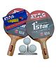 Stag Iconic Professional 1 Star Table Tennis (T.T) Set - Table Tennis Rackets and T.T White Balls Included| All-in-One Ping Pong Paddle Playset - Table Game Accessories