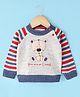 Wingsfield Full Sleeves Teddy Bear  Embroidered Sweater - Multi Colour