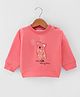 Wingsfield Full Sleeves Animal Embroidered Sweatshirt - Peach