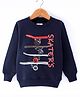 Wingsfield Full Sleeves Skaters Text Printed Sweatshirt - Blue