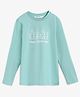 Campana 100% Cotton Full Sleeves Happy Trees Printed T-Shirt - Aqua Blue