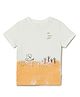 Milou Half Sleeves Snails & Carrot Printed Tee - White