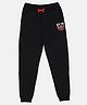 3PIN Cotton Solid Full Length Joggers - Black