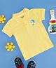 Pantaloons Baby Half Sleeves Fish Printed Polo Tee - Yellow