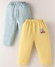 Ben Benny Interlock Knit Full Length Lounge Pants with Bear & Boat Print Pack of  2 - Yellow & Blue