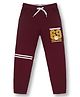 3PIN Cotton Basketball Text Printed Joggers - Maroon