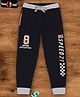 3PIN Top Speed Text Printed Full Length Joggers - Black