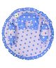 Babytoons Baby Mattress with Pillows New Born Round Gaddi Set (0-6 Months) Blue