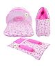 Babytoons Combo of Baby Bed with Net | Carry Bag | 4 Pcs Bedding Set(0-6 Months)