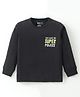 Bodycare Interlock Knit Full Sleeves T-Shirt with Text Print - Black