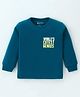 Bodycare Interlock Knit Full Sleeves T-Shirt with Text Print - Blue