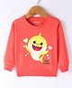 Bodycare Terry Knit Full Sleeves T-Shirt with Baby Shark Print - Coral