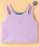 UCB Cotton Knit Sleeveless Top with Logo Print - Lilac