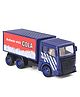Monsto Pull Back Truck with Openable Back Door and Moving Container - Blue