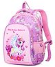 Bunie Height 14 Inches Unicorn Theme Lightweight Backpack for Kids Girls Pink